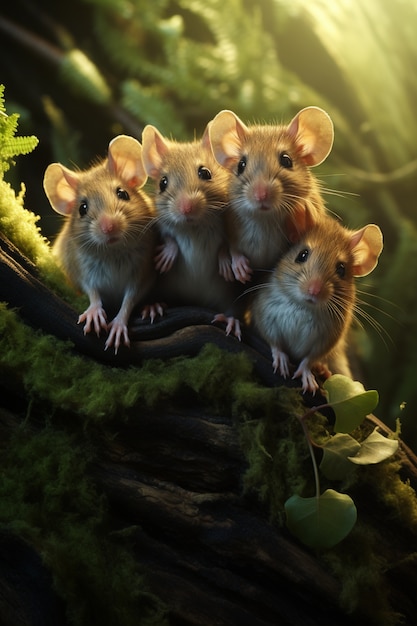 View of mischief of rats in nature