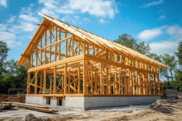 View of modern construction site