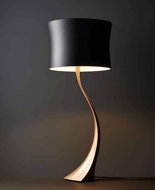 View of modern photorealistic lamp