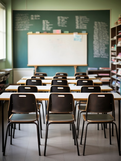 Free photo view of modern school classroom