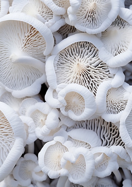 Free Photo view of mono color mushrooms