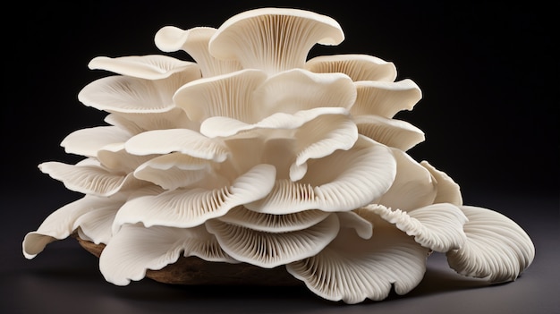 Free photo view of mono color mushrooms