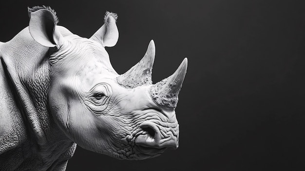 View of monochrome rhino