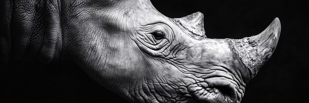 View of monochrome rhino