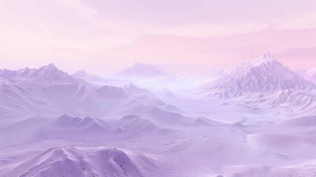 Free photo view of mountain with dreamy aesthetic