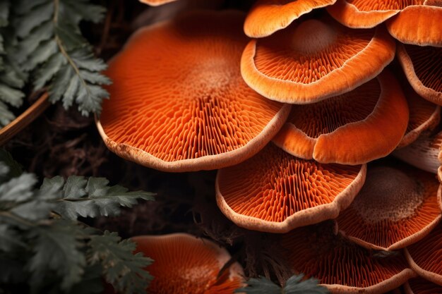 View of mushrooms growing in forest