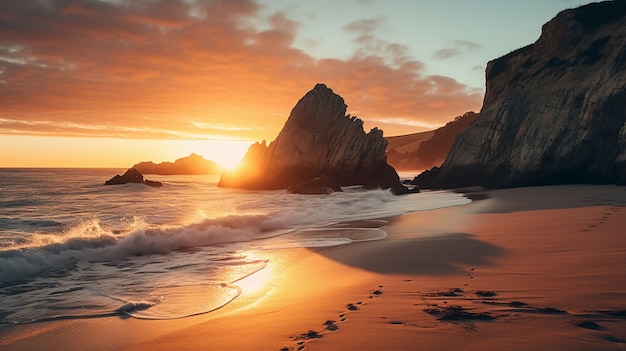 View of natural beach landscape