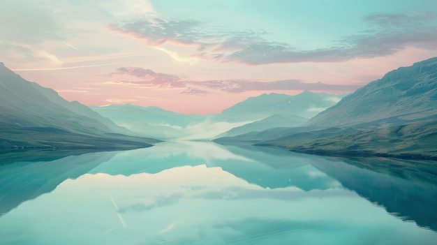 View of natural mountain formation with dreamy aesthetic