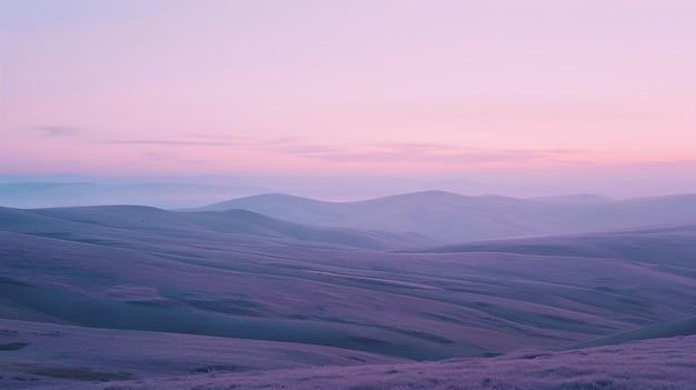 Free photo view of natural mountain formation with dreamy aesthetic