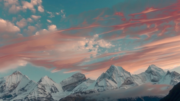 Free Photo view of natural mountain formation with dreamy aesthetic