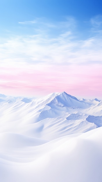 Free photo view of natural mountain formation with dreamy aesthetic