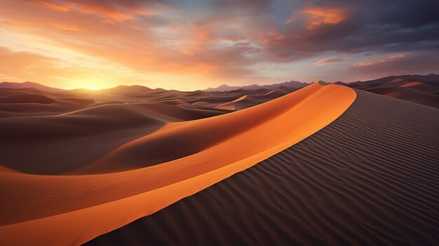 View of nature landscape with desert