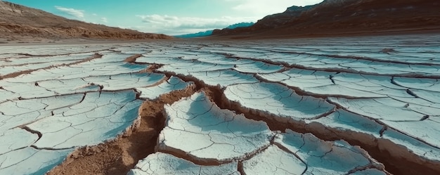 Free Photo view of nature landscape with dry ground and parched soil