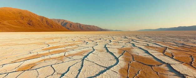 View of nature landscape with dry ground and parched soil