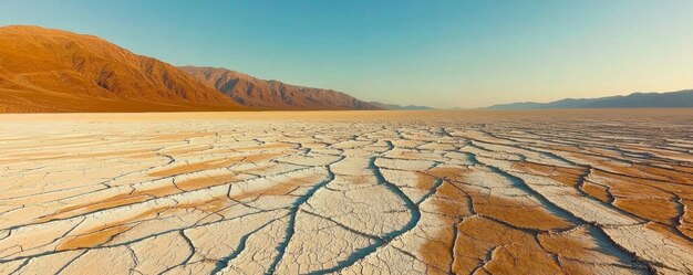 View of nature landscape with dry ground and parched soil