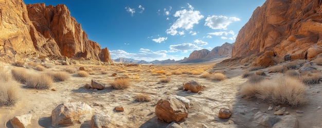 View of nature landscape with dry ground and parched soil