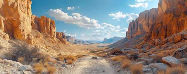 View of nature landscape with dry ground and parched soil