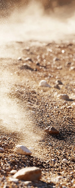 View of nature landscape with dry ground and parched soil