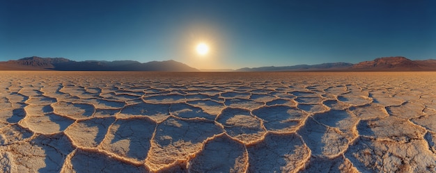 Free photo view of nature landscape with dry ground and parched soil