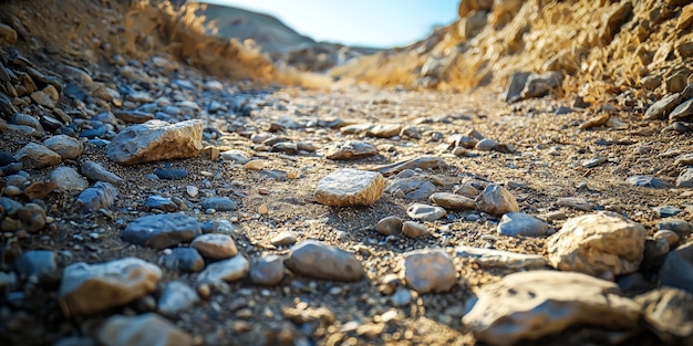 Free photo view of nature landscape with dry ground and parched soil