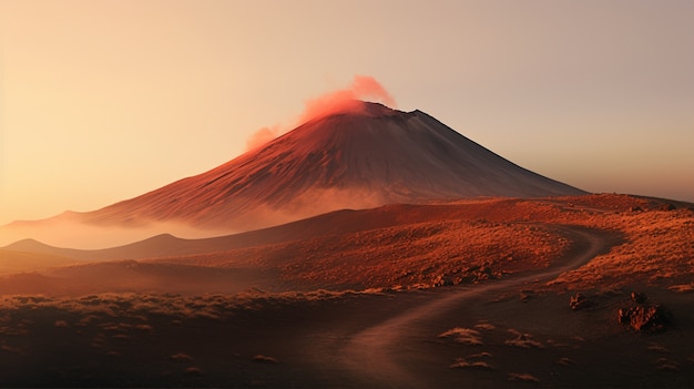 Free Photo view of nature landscape with mountains