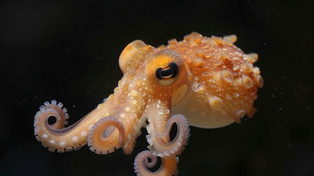 View of octopus in its natural underwater habitat