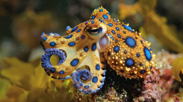 Free Photo view of octopus in its natural underwater habitat