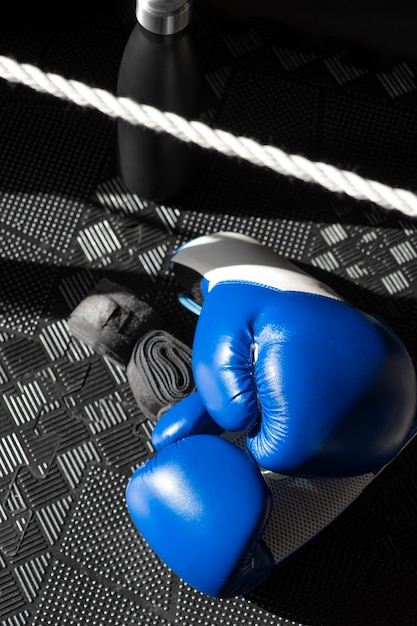 View of pair of boxing gloves