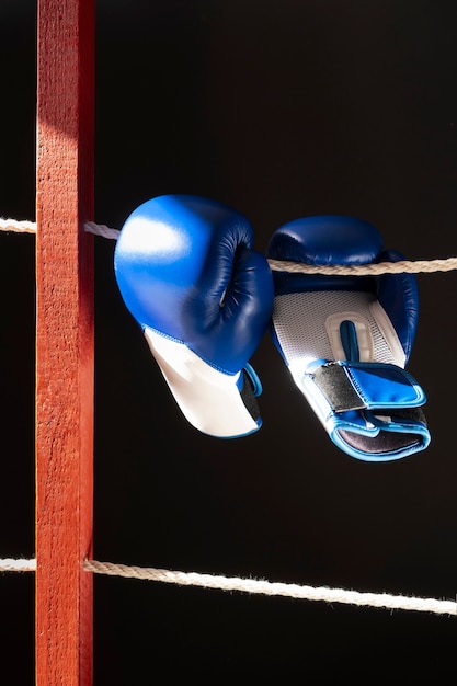 Free Photo view of pair of boxing gloves