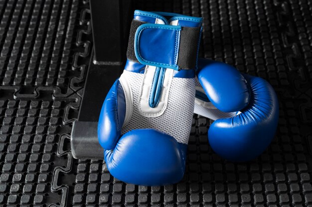 View of pair of boxing gloves