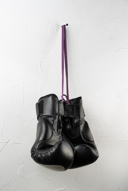 Free photo view of pair of boxing gloves