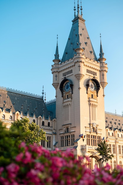 Free photo view of the palace of culture in iasi romania