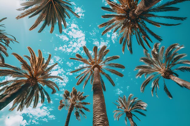 View of palm tree species with green foliage