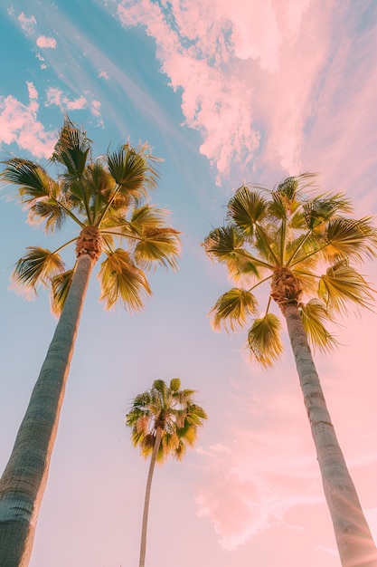 Free Photo view of palm tree species with green foliage