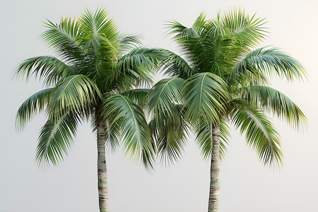 View of palm tree species with green foliage