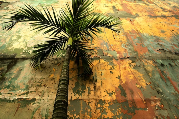 Free Photo view of palm tree species with green foliage