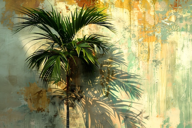 Free Photo view of palm tree species with green foliage