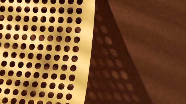 Free Photo view of perforated sheet of material with tiny holes