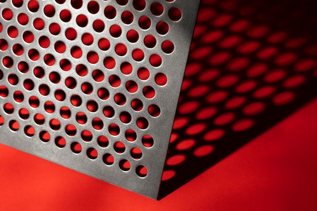 Free photo view of perforated sheet of material