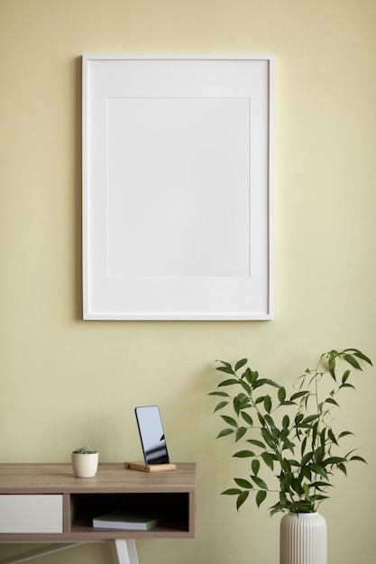 View of photo frame in home with interior design