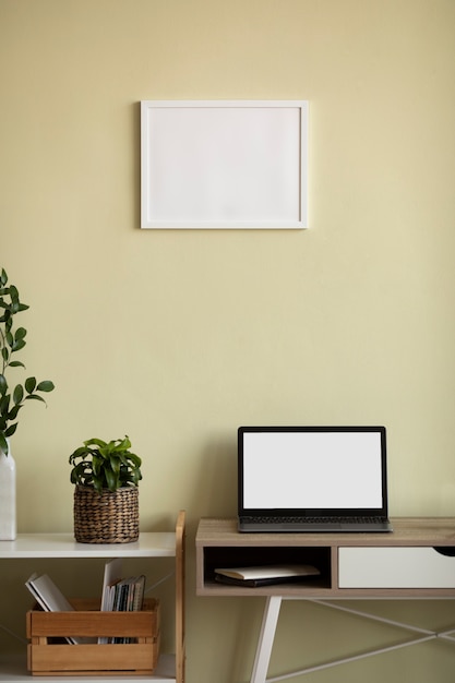 View of photo frame with interior home decor