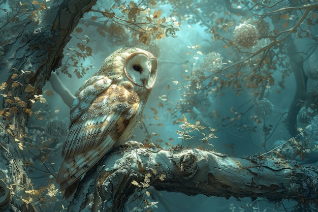 Free Photo view of photorealistic owl with feathers in nature