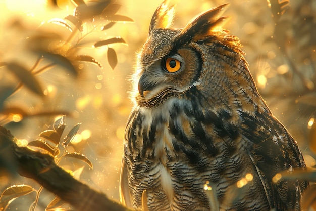 Free Photo view of photorealistic owl with feathers in nature