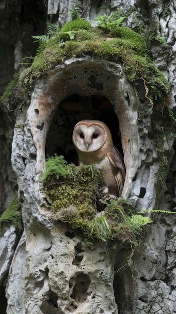 Free Photo view of photorealistic owl with feathers in nature