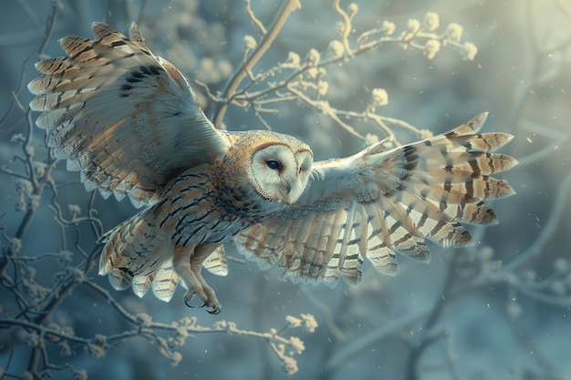 Free Photo view of photorealistic owl with feathers in nature