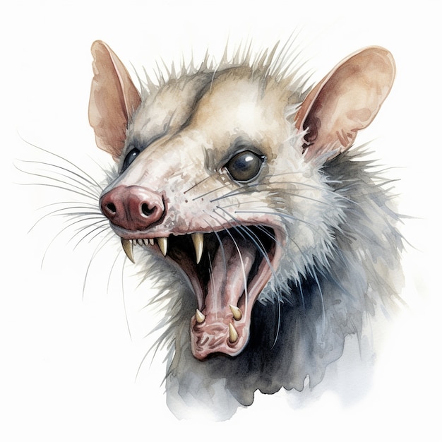 Free Photo view of possum cartoon character