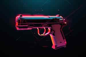 Free photo view of powerful 3d gun