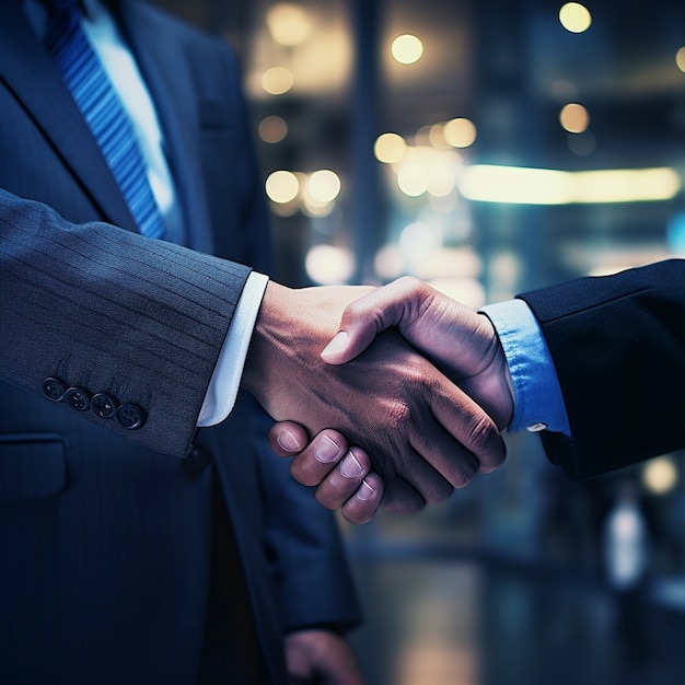 Free photo view of professional handshake between business people