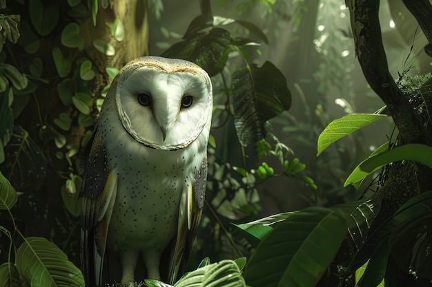 View of realistic owl during the day