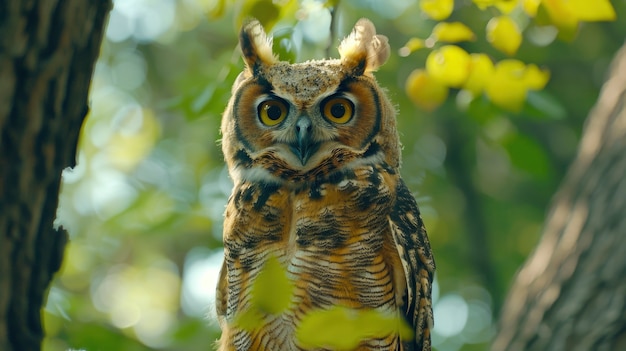 Free photo view of realistic owl during the day